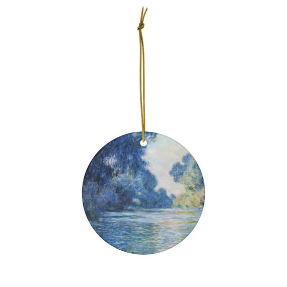 Claude Monet Ornament, Nature Ornament, Fine Art Ornament, Christmas Ornament, Nature Painting, Monet Painting, Blue Ornament, Monet Art