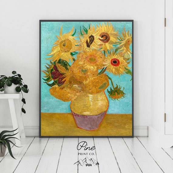 Van Gogh Print, Sunflower Print, Floral Wall Art, Sunflower Painting, Floral Painting, Van Gogh Painting, Van Gogh Decor, Floral Print