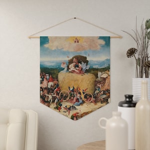Christian Wall Art, Bosch Painting, Bosch Tapestry, Renaissance Tapestry, Vintage Wall Art, Jesus Decor, Christian Decor, Fine Art Tapestry