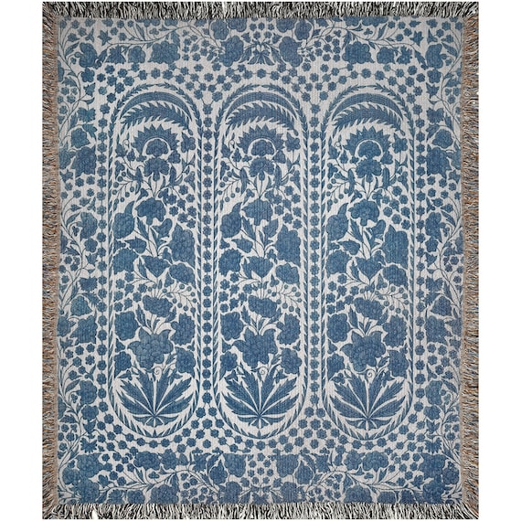 Blue Woven Blanket Boho Woven Blanket Vintage Blanket Blue Throw Blanket Boho Blue Decor Indian Pattern Blanket Blue Bedding Etsy Canada