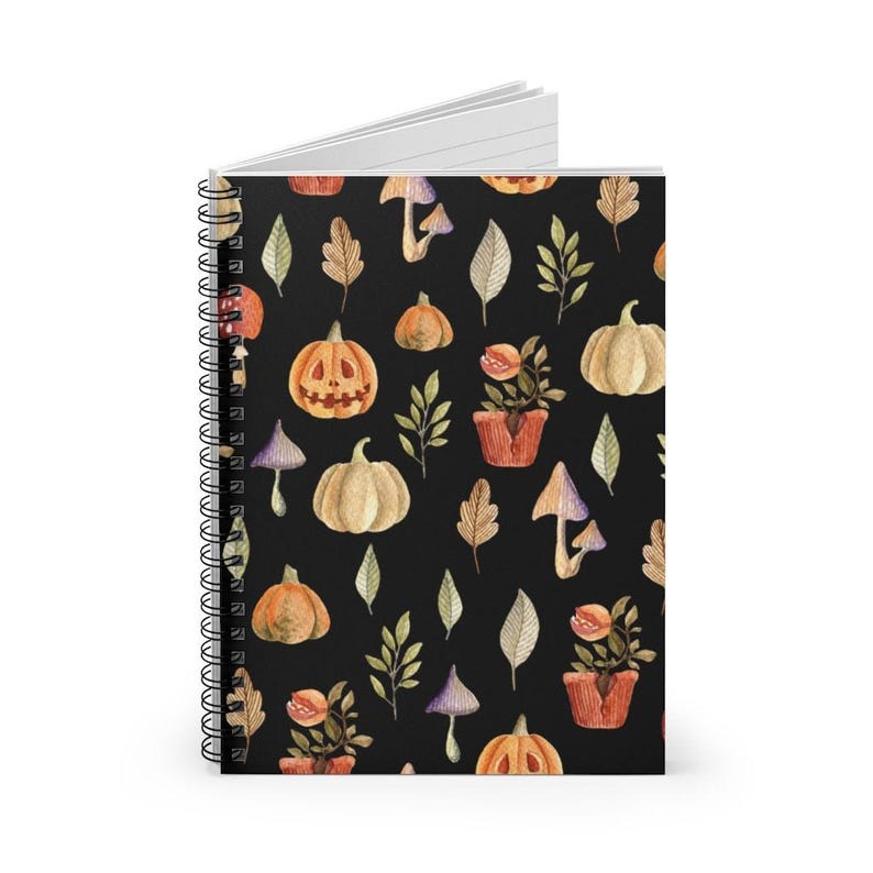 Halloween Spiralblock | Gothic Liniertes Journal, Schreibbegleiter im Vintage-Stil Bild 3