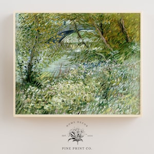 Van Gogh Print, Green Wall Art, Nature Decor, Van Gogh Painting, Vintage Wall Art, Van Gogh Poster, Vintage Botanical, Nature Painting