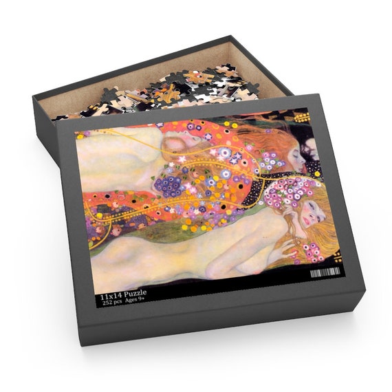Klimt Puzzle, Gustav Klimt, Mermaid Puzzle, Jigsaw Puzzle, Mermaid Painting, Klimt Gift, Art Puzzle, Vintage Puzzle, Woman Painting