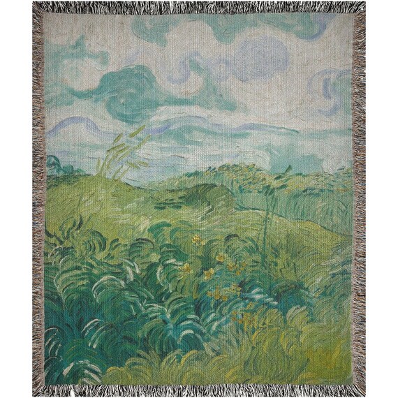 Van Gogh Blanket, Boho Woven Blanket, Painting Blanket, Art Woven Blanket, Vincent Van Gogh, Landscape Blanket, Van Gogh Tapestry