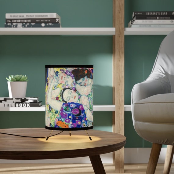 Gustav Klimt, Klimt Painting, Fine Art Lamp, Tripod Lamp, Klimt Lamp, Vintage Lamp, Painting Lamp, Fine Art Decor, Fine Art Gift