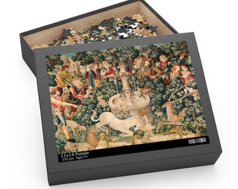 Unicorn Puzzle, The Hunt of the Unicorn, Renaissance Art, Vintage Puzzle, Unicorn Art, Vintage Unicorn, Art Puzzle, Vintage Art Puzzle