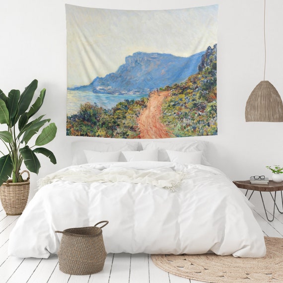 Monet Tapestry, Landscape Tapestry, Seaside Painting, Mountain Painting, French Painting, Ocean Painting, Impressionism Art, Art Tapestry