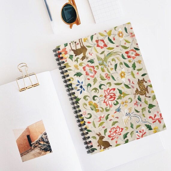Nature Notebook, Spiral Notebook, Botanical Notebook, Deer Notebook, Rabbit Notebook, Nature Journal, Floral Notebook, Botanical Journal