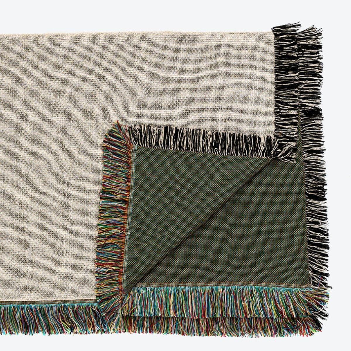 Blue Japanese Woven Blanket | Vintage Asian Cotton Throw, Fine Art