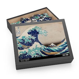 Wave Puzzle, Japanese Puzzle, Japanese Wave, Hokusai Wave, Ocean Puzzle, Japanese Woodblock, Asian Puzzle, Japanese Art, Jigsaw Puzzle
