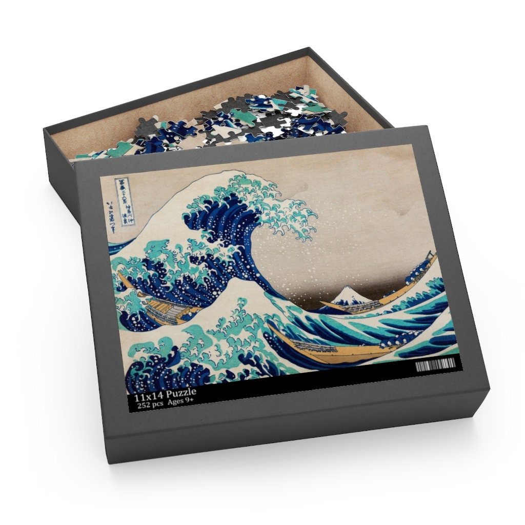 Wave Puzzle, Japanese Puzzle, Japanese Wave, Hokusai Wave