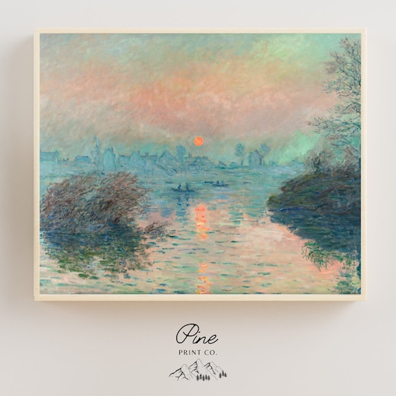 Sunset Painting, Monet Painting, Claude Monet Print, Monet Print, Monet Sunset Print, Famous Art Print, Impressionist Art, Monet Poster