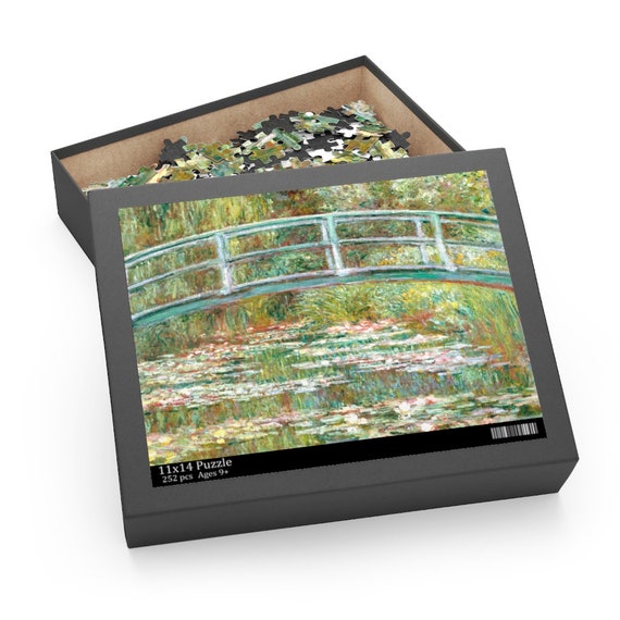 Monet Puzzle, Claude Monet, Jigsaw Puzzle, Fine Art Puzzle, Monet Water Lilies, Bridge Monet, Monet Gift, Claude Monet Art, Monet Painting