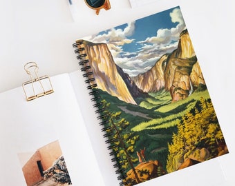 Yosemite Notebook, Mountain Notebook, National Park, Yosemite Art, California Notebook, Mountain Art, Yosemite Gift