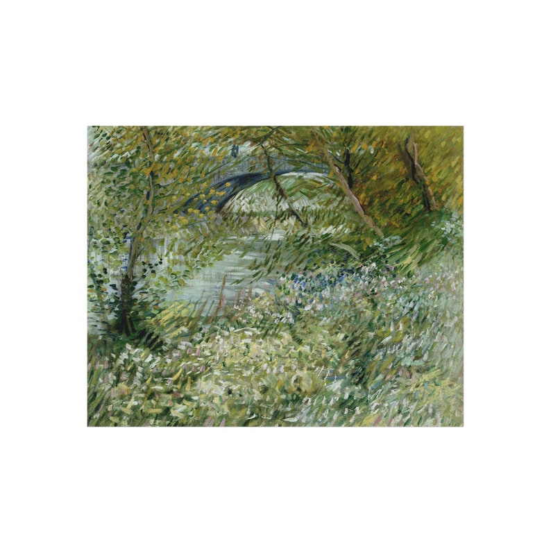 Grön matta, Van Gogh-matta, Vinent Van Gogh, Area-matta, Accentmatta, Fine Art-matta, Trädmatta, Målarmatta, Vintagematta, Van Gough-present 96" × 120"