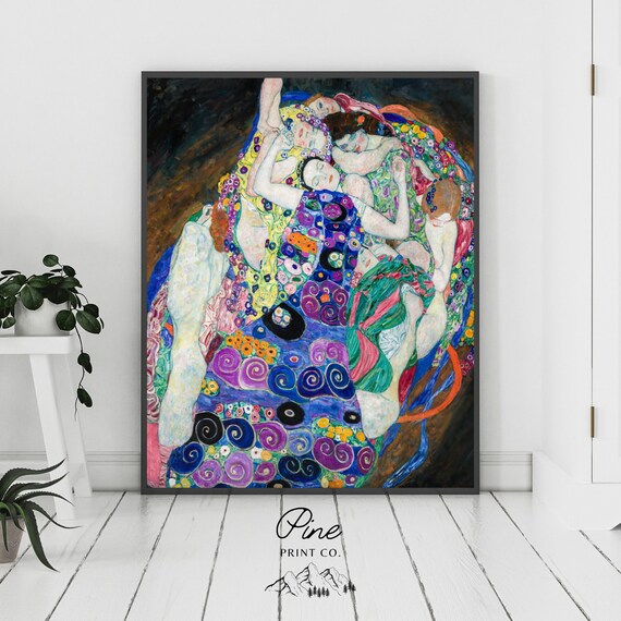 Klimt Print, Gustav Klimt, Klimt Painting, Klimt Art, Fine Art Print, The Maiden, Klimt Poster, Purple Print, Fine Art Decor, Woman Art
