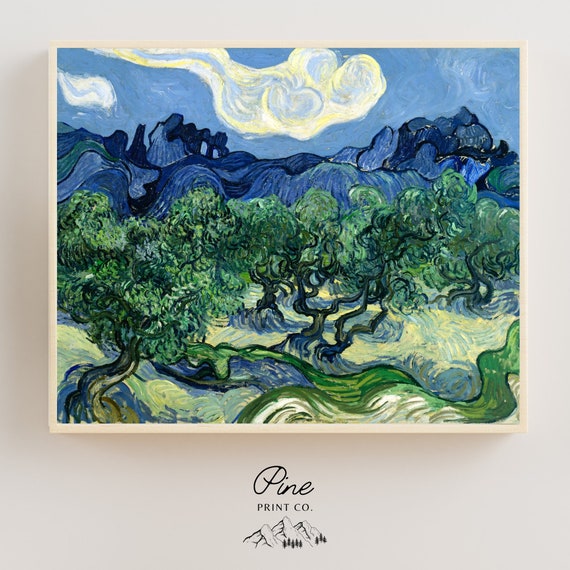 Van Gogh Print, Olive Trees, Van Gogh Poster, Van Gogh Painting, Vincent Van Gogh, Van Gogh Decor, Vintage Print, Fine Art Print