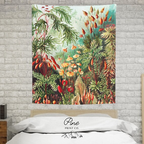 Green plant tapestry best sale