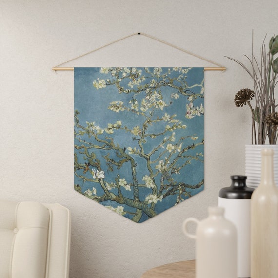 Van Gogh Painting, Van Gogh Decor, Floral Tapestry, Floral Wall Art, Van Gogh Tapestry, Vincent Van Gogh, Floral Decor, Almond Blossoms