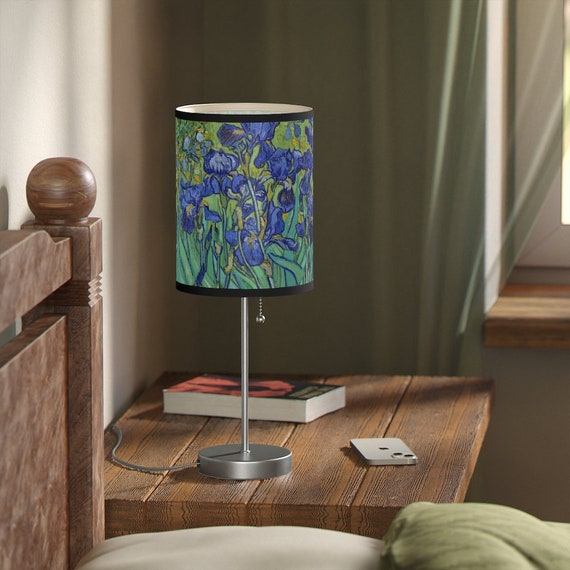 Van Gogh Lamp, Floral Lamp, Iris Flower, Van Gogh Painting, Vintage Lamp, Fine Art Lamp, Van Gogh Gift, Vincent Van Gogh, Art Lighting