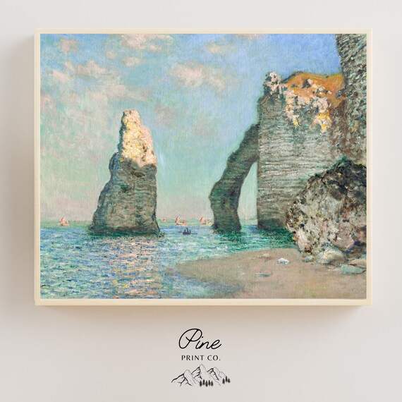 Monet Print, Claude Monet, Ocean Painting, Ocean Wall Art, Beach Decor, Beach Wall Art, Vintage Beach, Beach Painting, Monet Painting