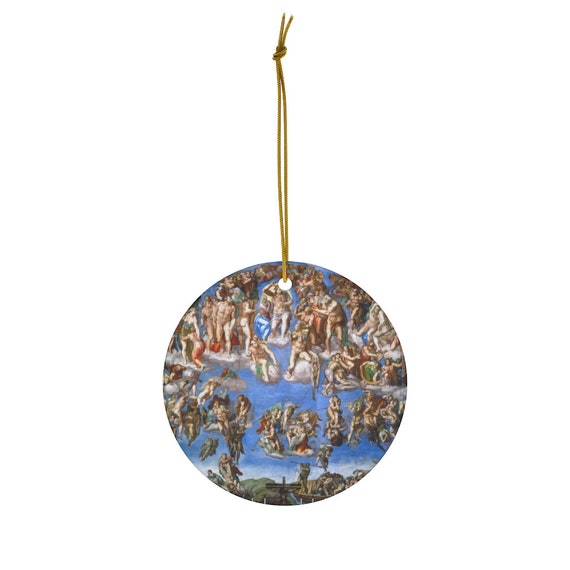 Michelangelo Ornament, Art Ornament, Vintage Ornament, Christmas Ornament, Ceramic Ornament, Religious Ornament, Jesus Ornament