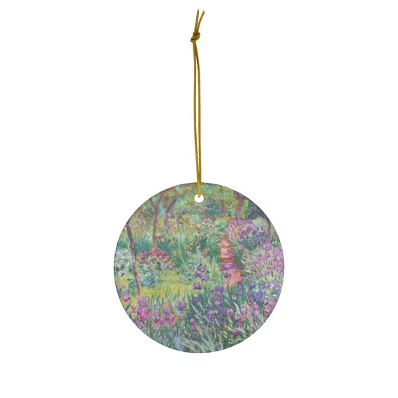 Claude Monet Ornament, Nature Ornament, Fine Art Ornament, Christmas Ornament, Floral Ornament, Monet Painting, Nature Painting