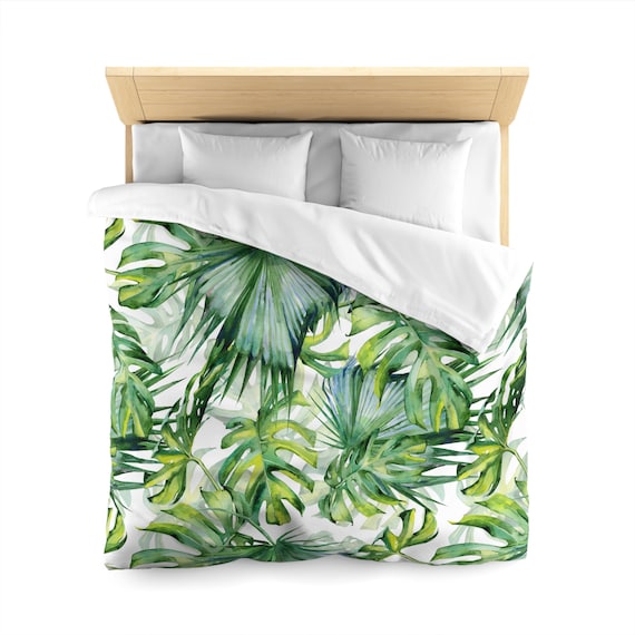 Tropical Duvet Cover, Plant Duvet, Green Duvet Cover, Nature Duvet, Tropical Bedroom, Plant Bedroom, Jungle Duvet, Green Bedroom Decor