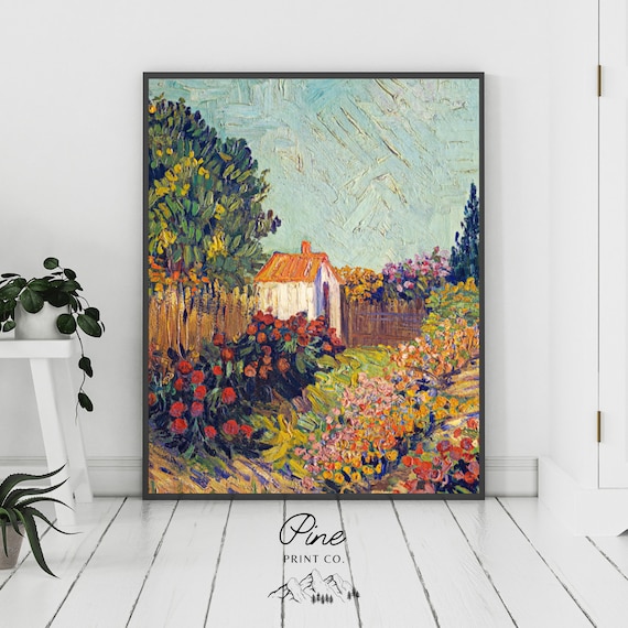 Van Gogh Print, Vincent Van Gogh, Van Gogh Painting, Oil Painting Nature, Floral Painting, Landscape Painting, Van Gogh Landscape