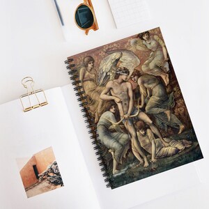 Angel Notebook, Vintage Notebook, Renaissance Art, Angel Art, Religious Art, Gothic Notebook, Angel Painting, Cupid Painting
