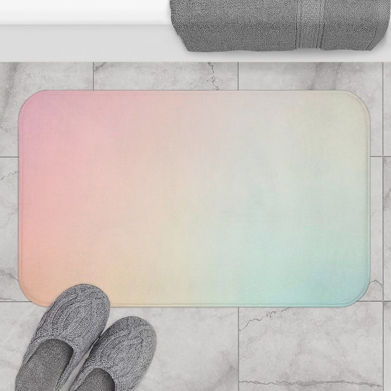 Rainbow Bath Mat, Rainbow Decor, Rainbow Bathroom, Pink Bath Mat, Pink Bathroom, Rainbow Ombre, Rainbow Rug, Colorful Bath Mat