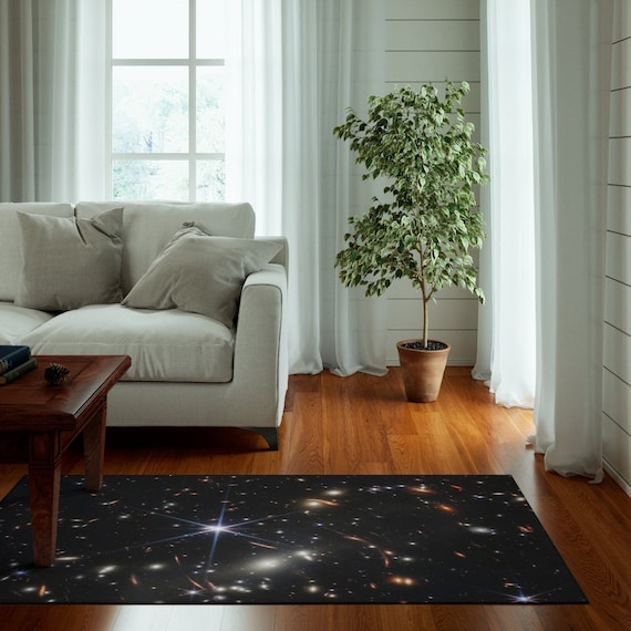 Space Rug, Space Decor, NASA Decor, Webb Telescope, Black Rug, Celestial Decor, James Webb Space Telescope, Outer Space, Astrophotography