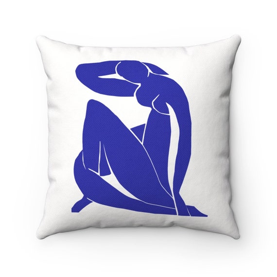 Matisse Pillow, Fine Art Pillow, Blue Nude Matisse, Cobalt Blue Pillow, Art Throw Pillow, Henri Matisse, Blue Throw Pillow, Modern Pillow