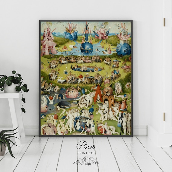 Garden of Earthly Delights, Renaissance Print, Hieronymous Bosch, Renaissance Painting, Bosch Painting, Surrealist Painting, Bosch Poster