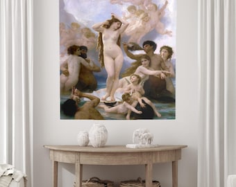 Birth Of Venus Botticelli Tapestry | Large Renaissance Print Wall Hanging, Boho Dorm Fine Art Accent Piece