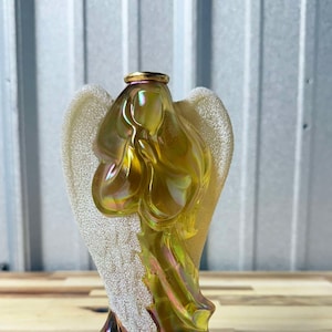 Fenton Iridescent Autumn Gold Coraline Wing Angel