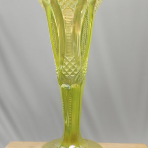 Mosser Vaseline Diamond Cut JIP Vase