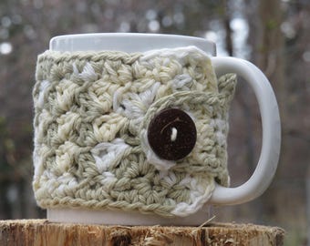 Crocheted Cup Cozy, Handmade Coffee Mug or Tea Warmer