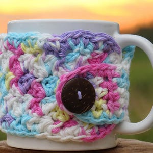 Crocheted Cup Cozy, Handmade Coffee Mug or Tea Warmer