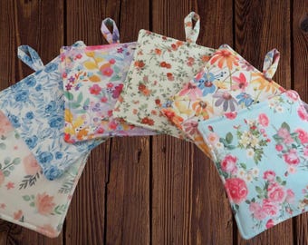 Handmade Potholders, You Pick Floral Hot Pads