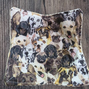 Microwave Bowl Cozy, Reversible Dogs and Ticking Soup Bowl or Ice Cream Cozy