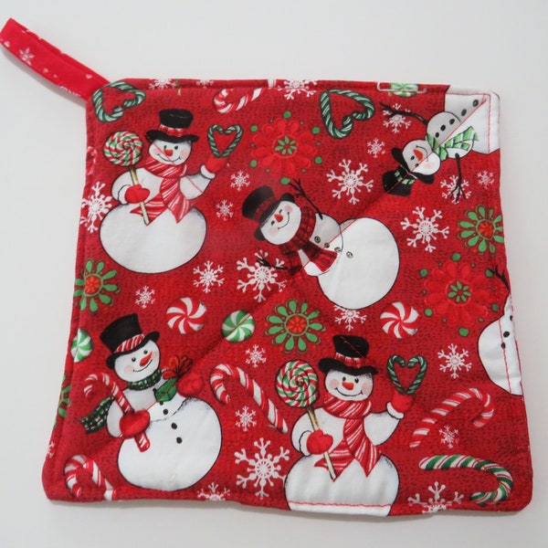 Snowman Potholder Etsy