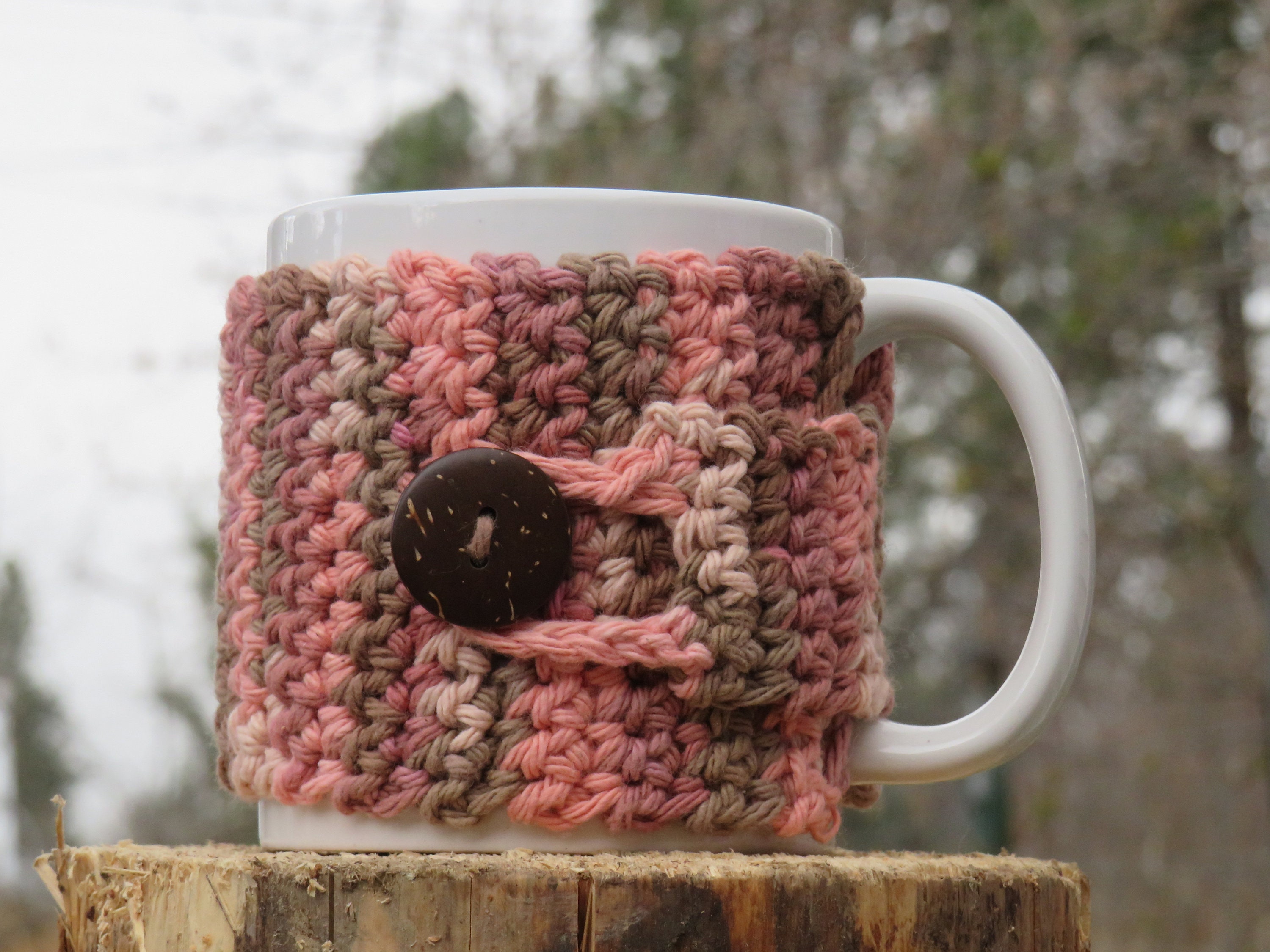French Press Cozy Cafetiere Cosy Hand Knitted With Field of Sheep