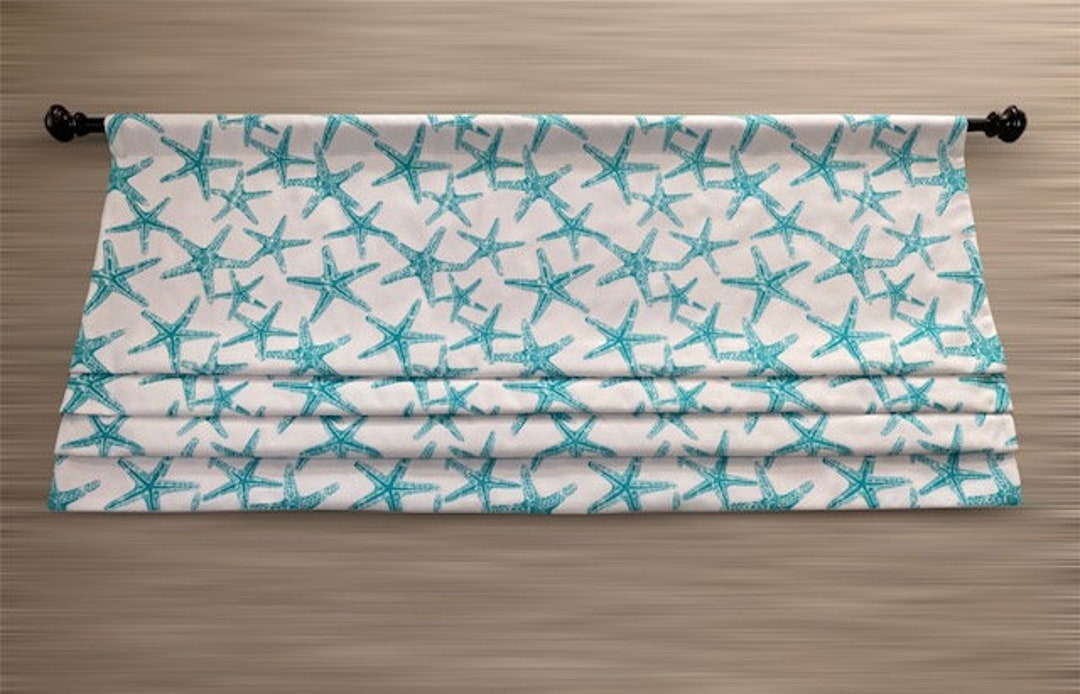 Faux Roman Shade Beach House Decor Custom Lined Valance Etsy