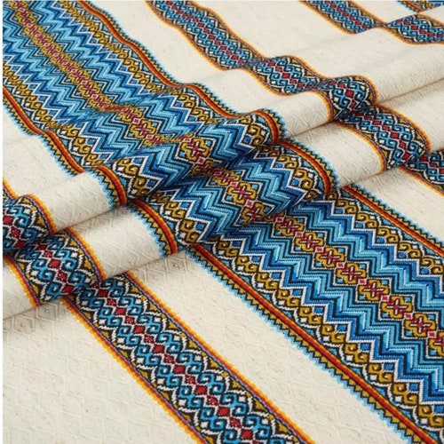 Woven Fabric Ukrainian Ethnic Woven Fabric Handmade From Etsy