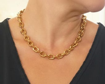 Collier Femme Fine Chaîne Maille Serpent Acier Inoxydable - Longueur Réglable 35 à 44cm - Neuf Avec étiquettes