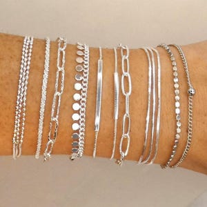 Damskie bransoletki z cienkiego srebra