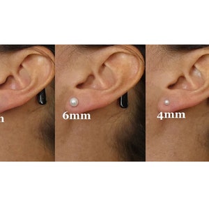 Puces femmes,boule,ronde,perle,acier inoxydable,clous,mini boucles d'oreilles image 2