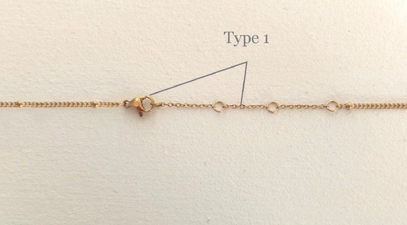 Fine gold or silver stainless steel beaded chain necklace for women, mini small pearls image 3