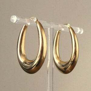 Grande, petite créole boucles d'oreilles anneaux larges femme Acier Inoxydable Or/Argent image 10